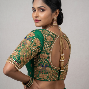Home intricate maggam work blouse